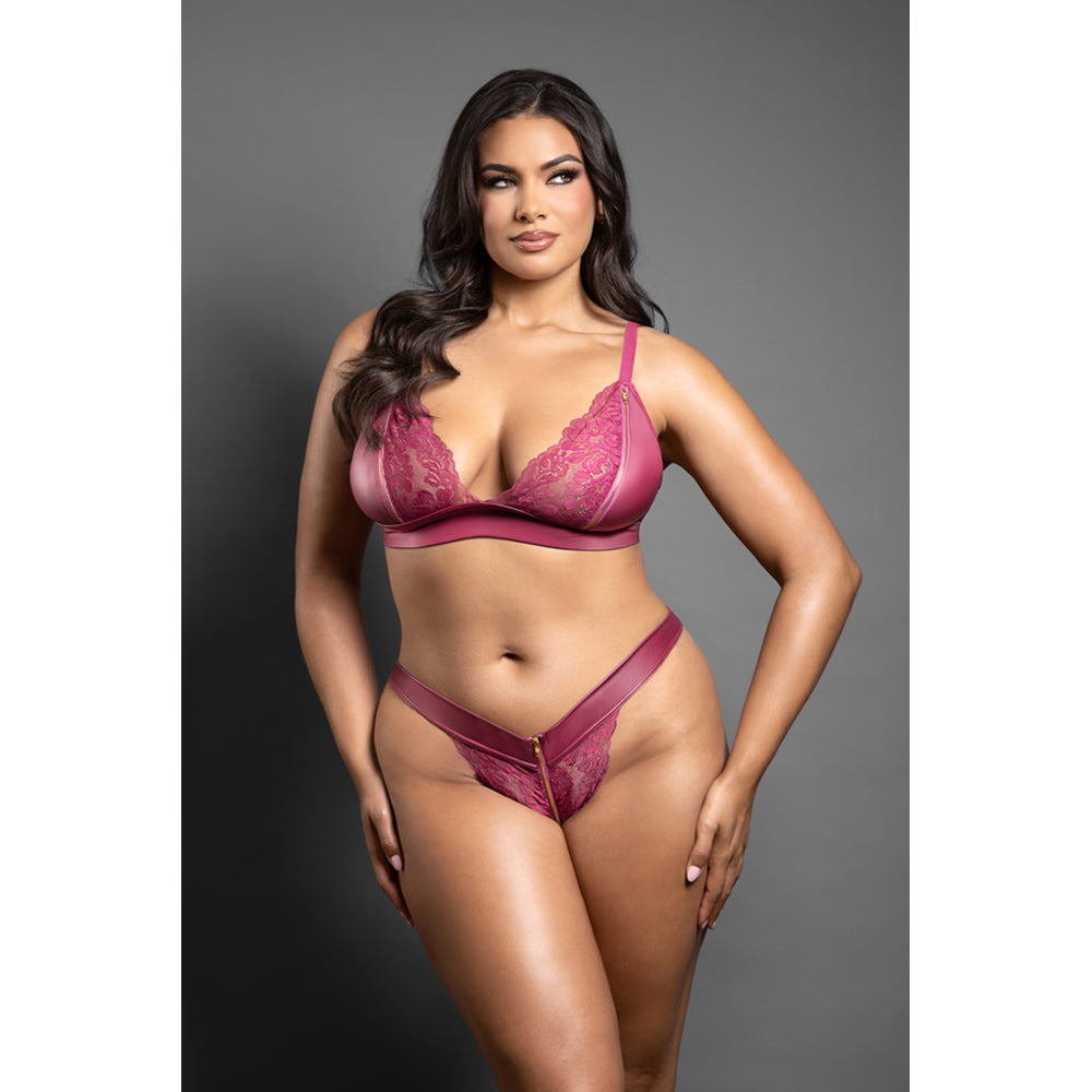 Zipper Bralette & Panty